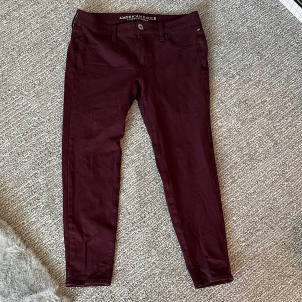 American Eagle Outfitters Burgundy Leggings